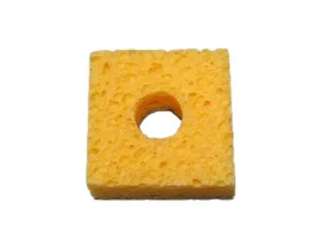 SIR S418-P10 Solder Tip Cleaning Sponges with Hole, 1.8" x 1.8" x 5/8" (Pack of 10)