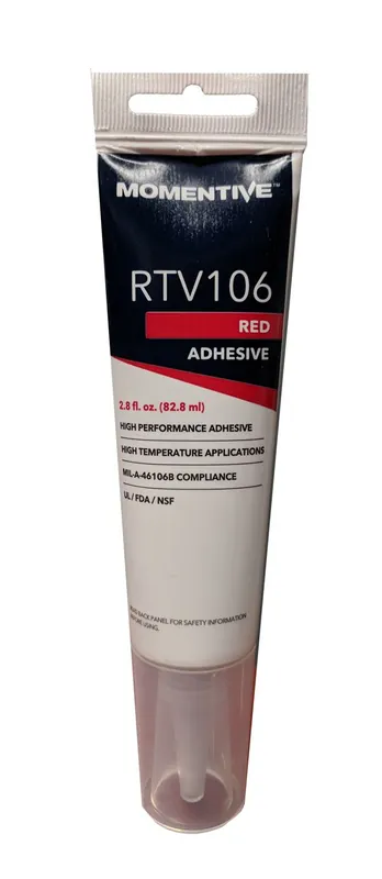 Momentive High-Temperature Moisture Cure Single Component Silicone Paste RTV Adhesive Sealant, Red