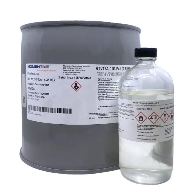 Momentive RTV12A-1G Low Viscosity Dual-Component Silicone Potting Base Compound, Clear, 1 Gallon Pail