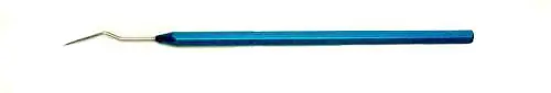 Moody Tools 55-1799 Blue Anodized Aluminum 25 Mil Probe with Long Double Bend Tip