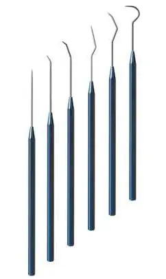 Moody Tools 55-1292 Blue Anodized Aluminum 25 Mil 6-Piece Probe Set