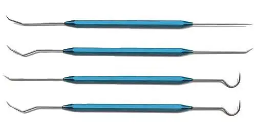 Moody Tools 55-1945 Blue Anodized Aluminum 25 Mil Double-End 4-Piece Probe Set