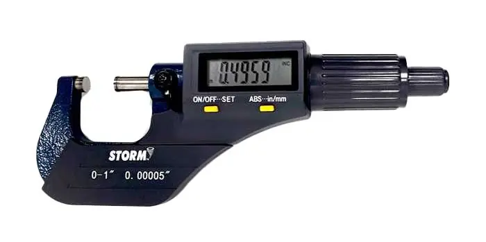 STORM™ 3M301A Electronic Digital Micrometer, 0-1.0" (0-25mm)