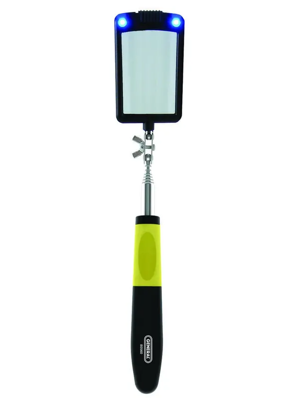 General Tools & Instruments 80560 2 x 3" Telescoping Inspection Mirror with LED Lights