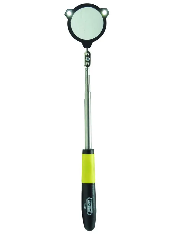 General Tools & Instruments 80557 1.875" Round Telescoping Inspection Mirror with LED Lights