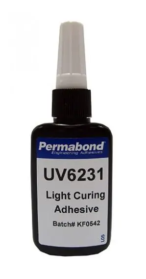 Permabond UV6231 Harsh Environment UV-Curable Adhesive, Clear, 50ml Bottle