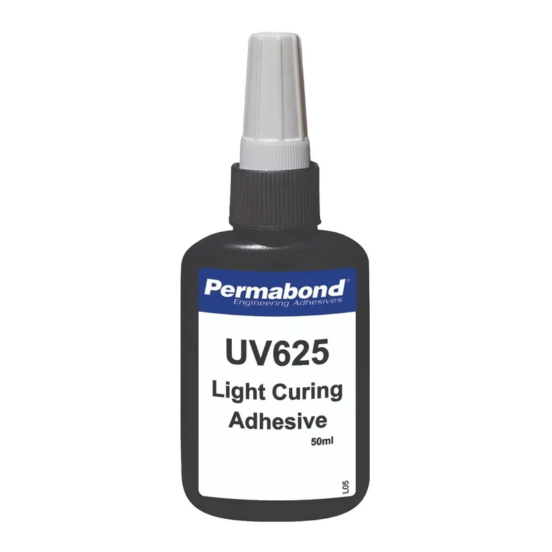 Permabond UV625 Non-Drip Glass Bonding UV-Curable Adhesive, Clear