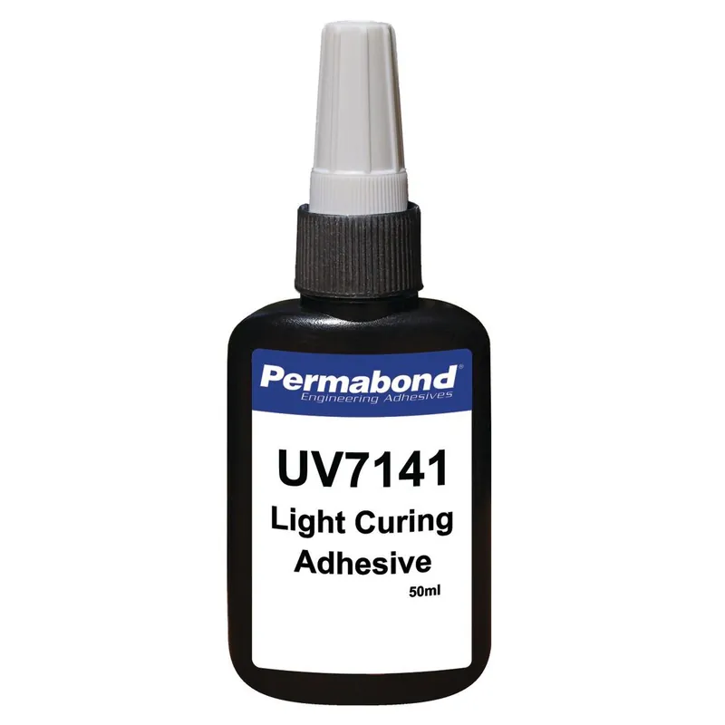 Permabond UV7141 Ceramic, Glass, & Metal Bonding UV-Curable Adhesive, Clear