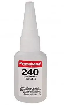 Permabond 240 Max. Gap Fill & Flow Control Plastic Bonding Cyanoacrylate Adhesive, Clear