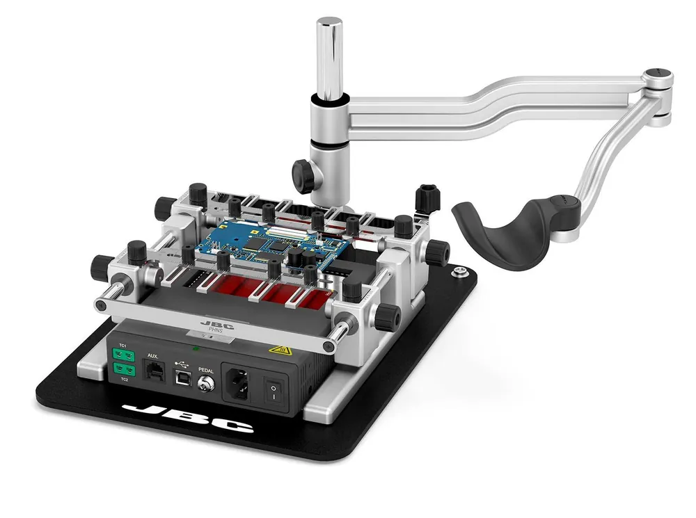 JBC RBN-1A ESD-Safe Rework Bench for Small PCBs up to 4" x 3"