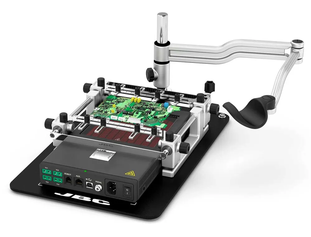JBC RBS-1A ESD-Safe Rework Bench for Small to Medium PCBs up to 5" x 5"