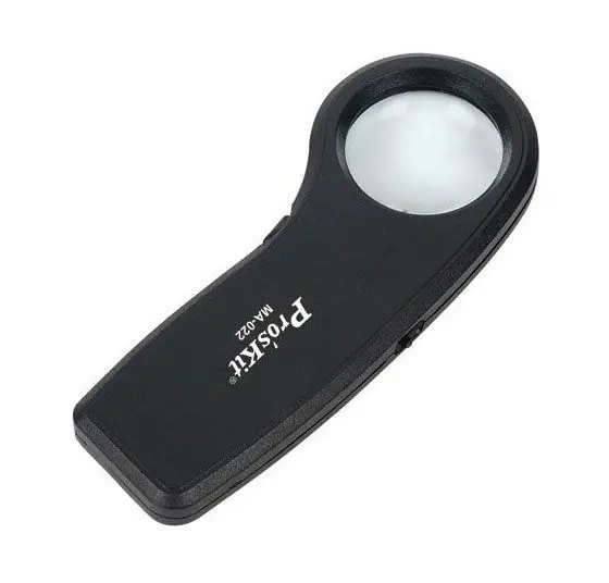 Eclipse Tools MA-022 Handheld Magnifier with UV LED Light, 7.5x