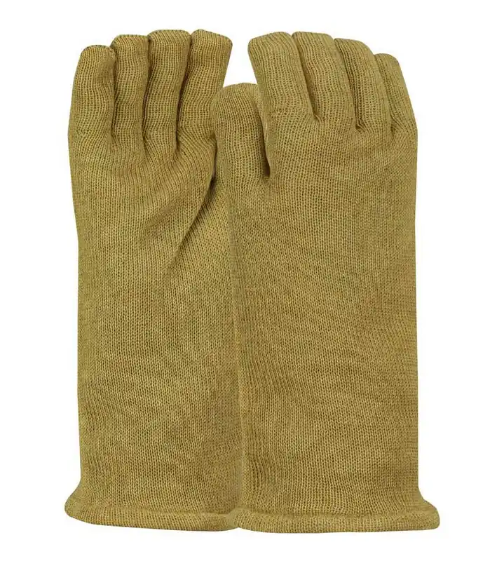 QRP Qualatherm® PBI® Heat & Cold Resistant ESD Gloves with Nylon/Wool Lining, Brown, 14"