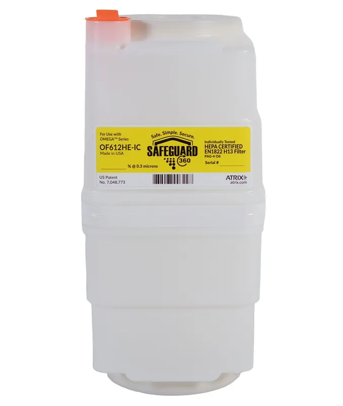Atrix International OF612HE-IC SafeGuard 360 Certified HEPA Filter Cartridge for Omega Series Vacuums