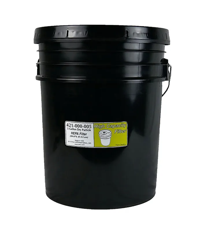 Atrix International 421-000-005 High-Capacity HEPA Filter Bucket, 5 Gallons