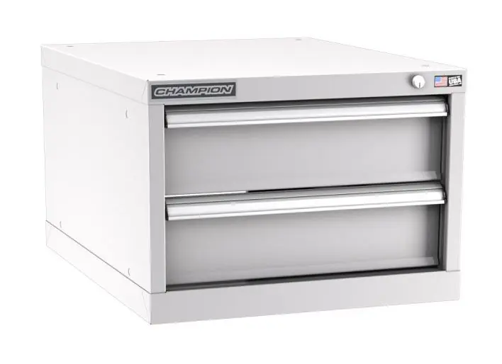 Champion Tool Storage Narrow Width Stackable Cabinet with 13 Compartments & 2 Drawers, 28.5" x 22.12" x 15.75"