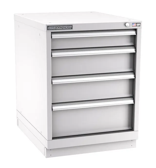 Champion Tool Storage Narrow Width Desk Height Cabinet with 33 Compartments & 4 Drawers, 28.5" x 22.12" x 29.88"