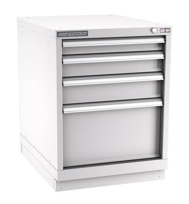Champion Tool Storage Narrow Width Desk Height Cabinet with 29 Compartments & 4 Drawers, 28.5" x 22.12" x 29.88"