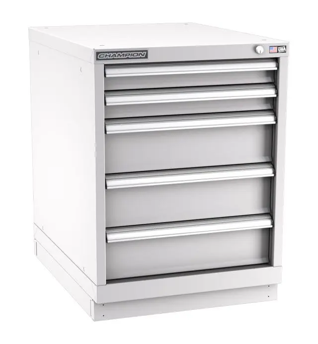 Champion Tool Storage Narrow Width Desk Height Cabinet with 42 Compartments & 5 Drawers, 28.5" x 22.12" x 29.88"