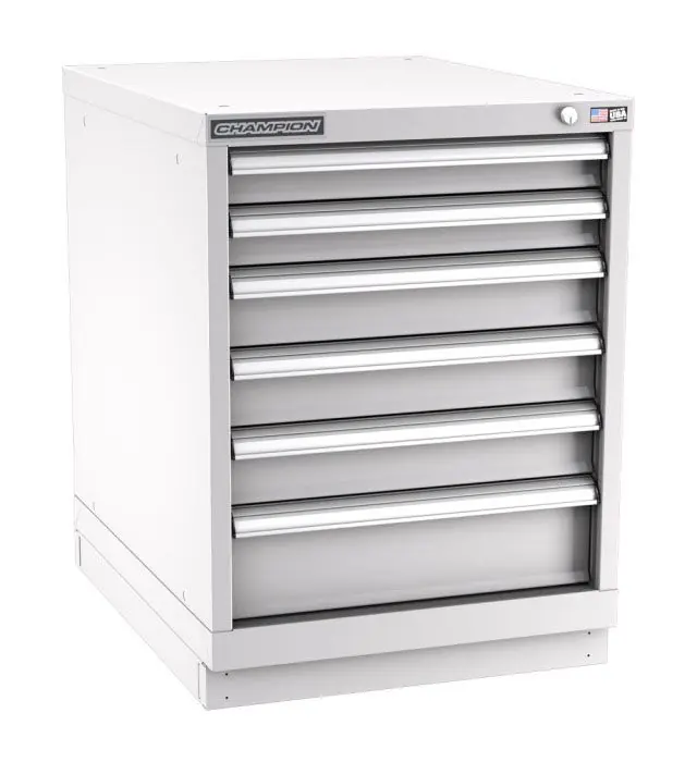 Champion Tool Storage Narrow Width Desk Height Cabinet with 70 Compartments & 6 Drawers, 28.5" x 22.12" x 29.88"