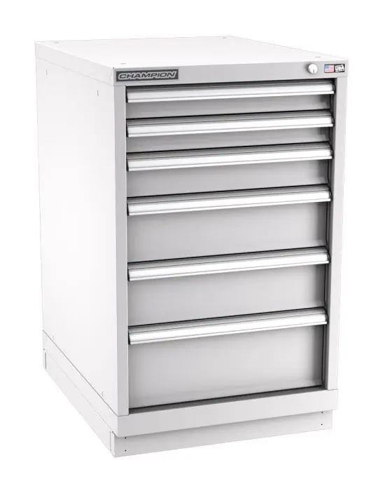 Champion Tool Storage Narrow Width Bench Height Cabinet with 63 Compartments & 6 Drawers, 28.5" x 22.12" x 35.88"