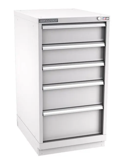 Champion Tool Storage Narrow Width Counter Height Cabinet with 25 Compartments & 5 Drawers, 28.5" x 22.12" x 41.75"