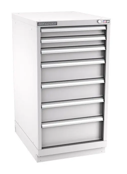 Champion Tool Storage Narrow Width Counter Height Cabinet with 74 Compartments & 7 Drawers, 28.5" x 22.12" x 41.75"