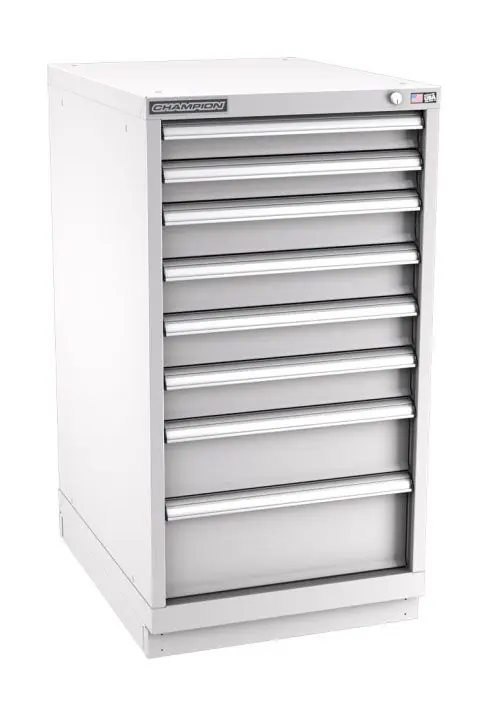 Champion Tool Storage Narrow Width Counter Height Cabinet with 90 Compartments & 8 Drawers, 28.5" x 22.12" x 41.75"