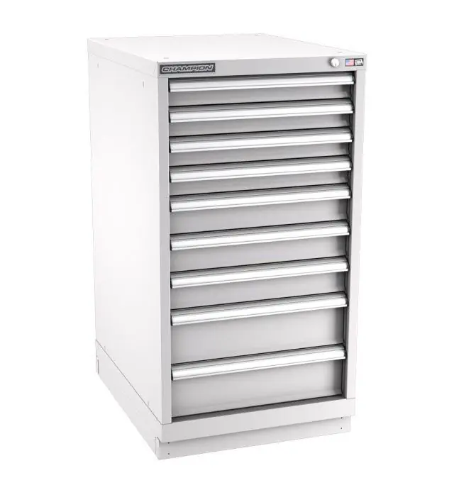Champion Tool Storage Narrow Width Counter Height Cabinet with 99 Compartments & 9 Drawers, 28.5" x 22.12" x 41.75"