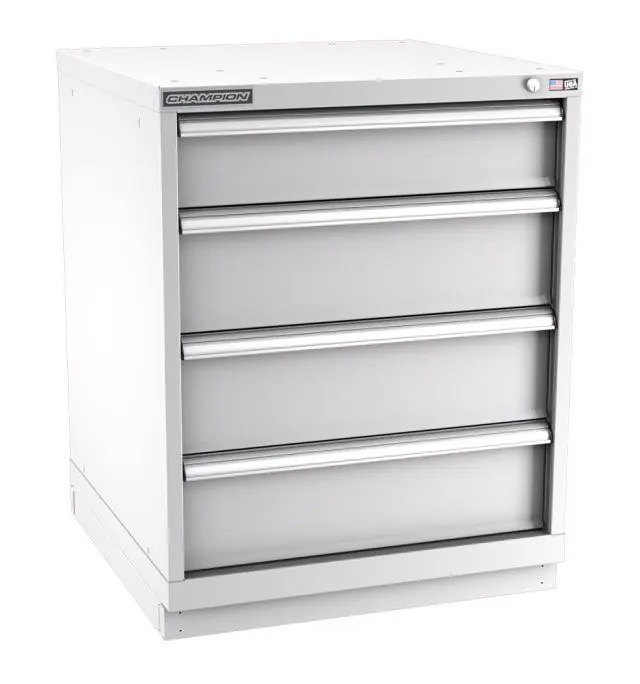Champion Tool Storage Standard Width Bench Height Cabinet with 29 Compartments & 4 Drawers, 28.5" x 28.25" x 35.88"