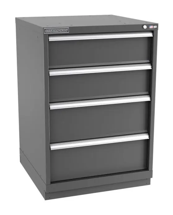 Champion Tool Storage Standard Width Counter Height Cabinet with 34 Compartments & 4 Drawers, 28.5" x 28.25" x 41.75"