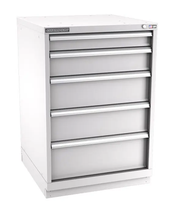 Champion Tool Storage Standard Width Counter Height Cabinet with 54 Compartments & 5 Drawers, 28.5" x 28.25" x 41.75"