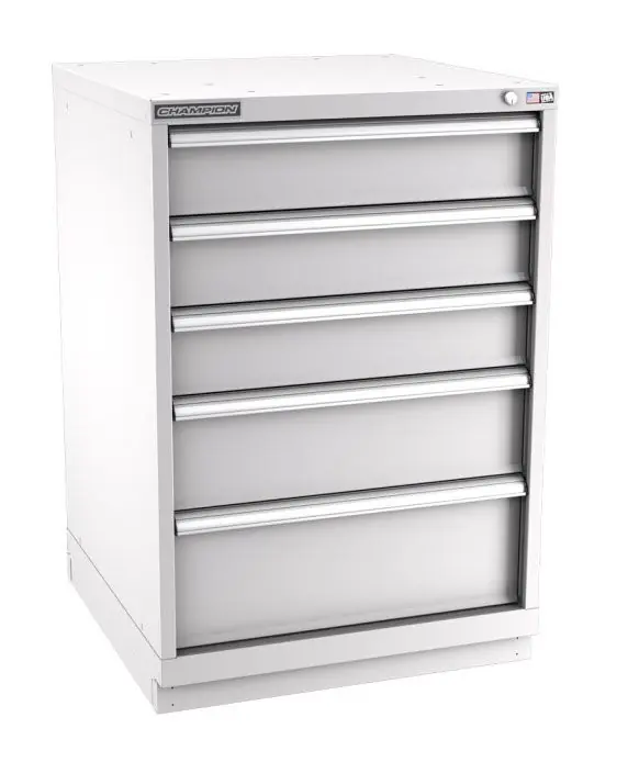 Champion Tool Storage Standard Width Counter Height Cabinet with 61 Compartments & 5 Drawers, 28.5" x 28.25" x 41.75"