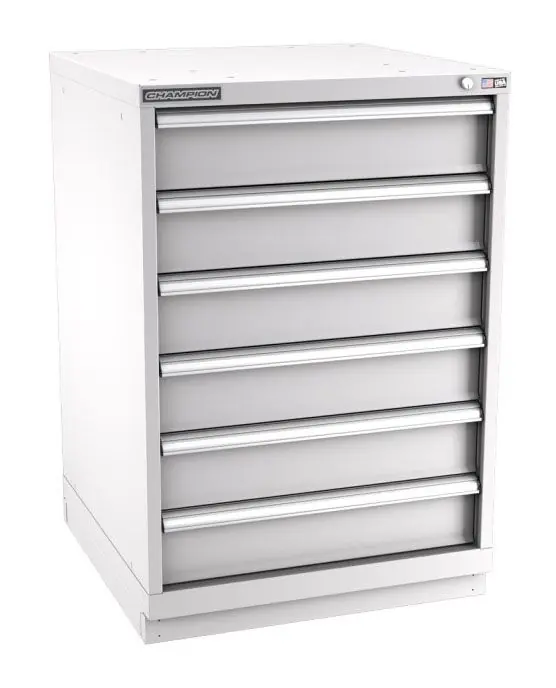 Champion Tool Storage Standard Width Counter Height Cabinet with 72 Compartments & 6 Drawers, 28.5" x 28.25" x 41.75"