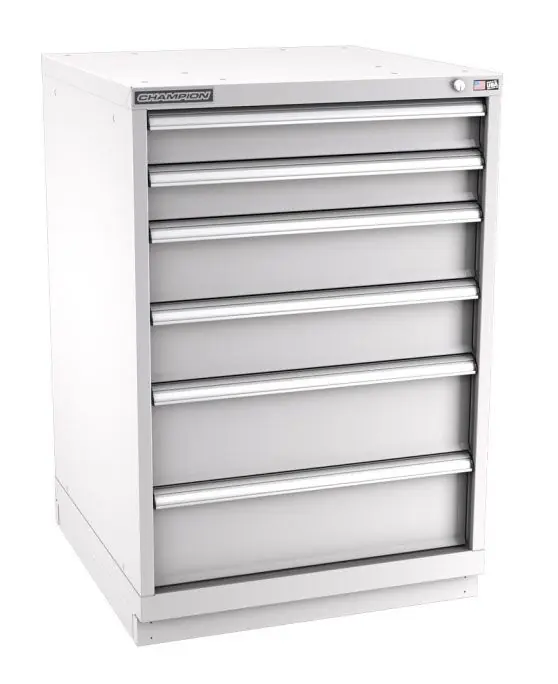 Champion Tool Storage Standard Width Counter Height Cabinet with 74 Compartments & 6 Drawers, 28.5" x 28.25" x 41.75"