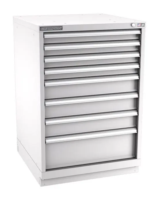 Champion Tool Storage Standard Width Counter Height Cabinet with 156 Compartments & 8 Drawers, 28.5" x 28.25" x 41.75"