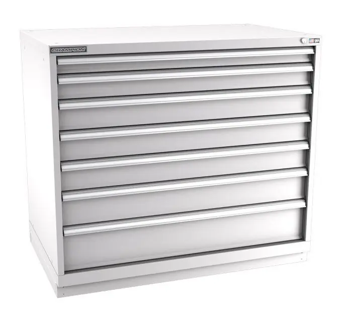 Champion Tool Storage Extra Wide Counter Height Cabinet with 180 Compartments & 7 Drawers, 28.5" x 47" x 41.75"