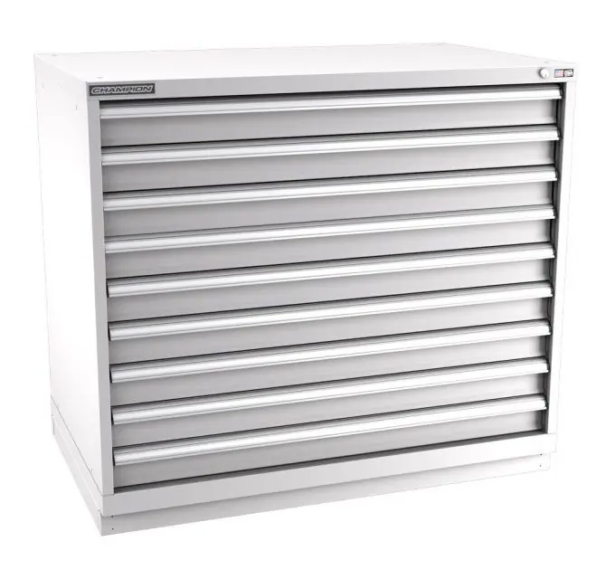 Champion Tool Storage Extra Wide Counter Height Cabinet with 228 Compartments & 9 Drawers, 28.5" x 47" x 41.75"