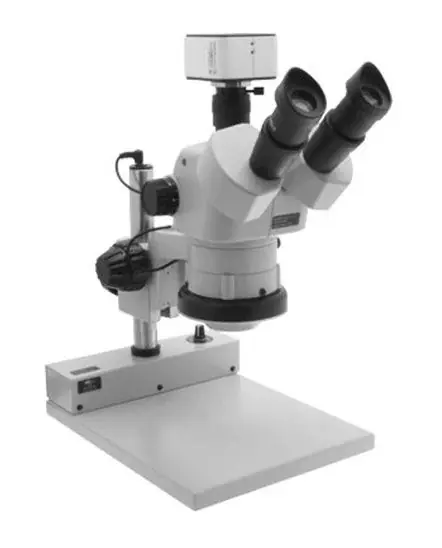 Aven Tools 26800B-383 Stereo Zoom Trinocular Microscope with Post Stand & Mighty Cam USB 6M Camera