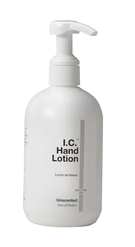 R&R Lotion ICL-16-CR I.C.® Pre-Glove Fragrance-Free Lotion, 16 oz. Pump Bottles (Case of 12)