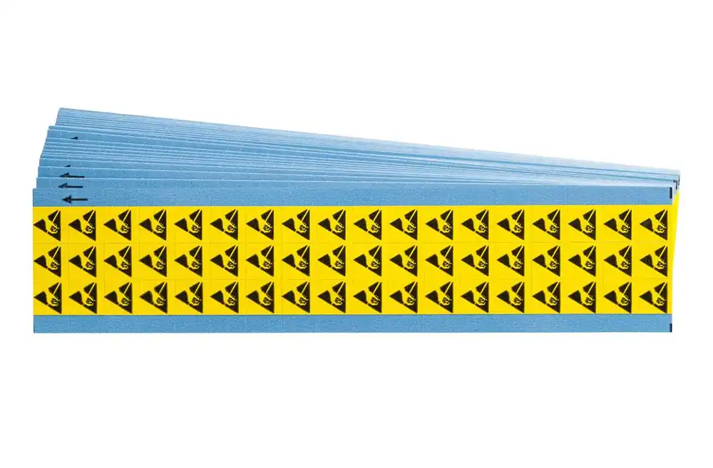 Brady Worldwide SL-13-PK Static Awareness Vinyl Cloth Adhesive Warning Labels, Black on Yellow, 0.5" x 0.5" (Pack of 25)
