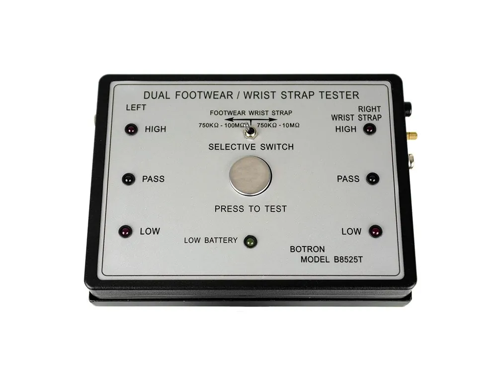Botron B8525T Deluxe Dual Wrist Strap and Footwear Tester