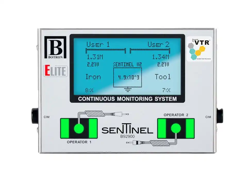 Botron B92900 ELITE Sentinel V2 Dual Operator Continuous Monitor with LCD Screen