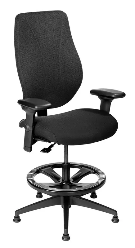 ergoCentric tCentric Hybrid™ Counter Height Task Chair with Upholstered Back & Seat