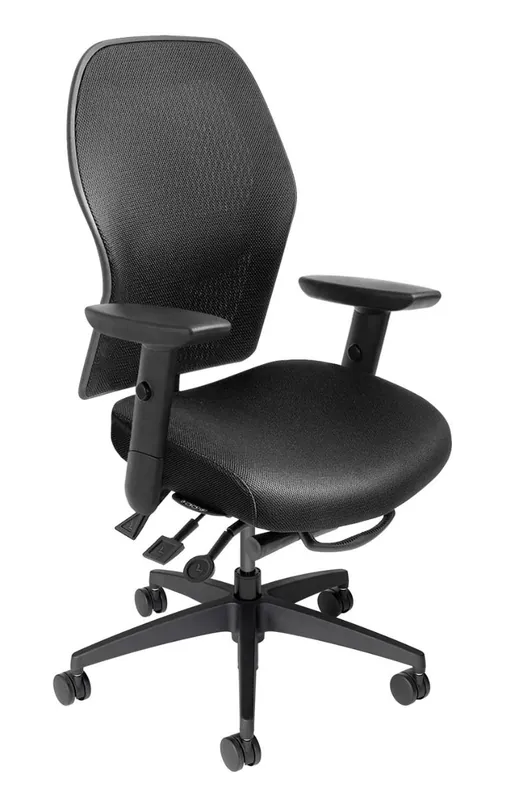 ergoCentric ecoCentic™ Task Chair with Mesh Back & Upholstered Seat, Syncro Tilt