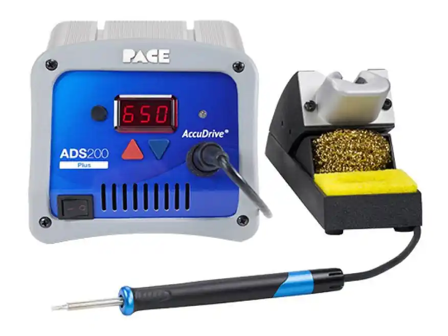 PACE 8007-0579 ADS 200 PLUS AccuDrive® 120V Digital Soldering Station with Instant SetBack Tool Stand
