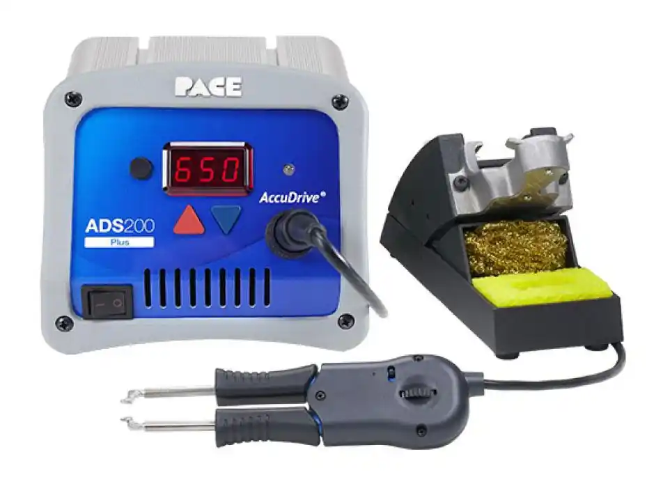 PACE 8007-0589 ADS 200 PLUS AccuDrive® 120V Digital Soldering Station with Instant SetBack Tool Stand