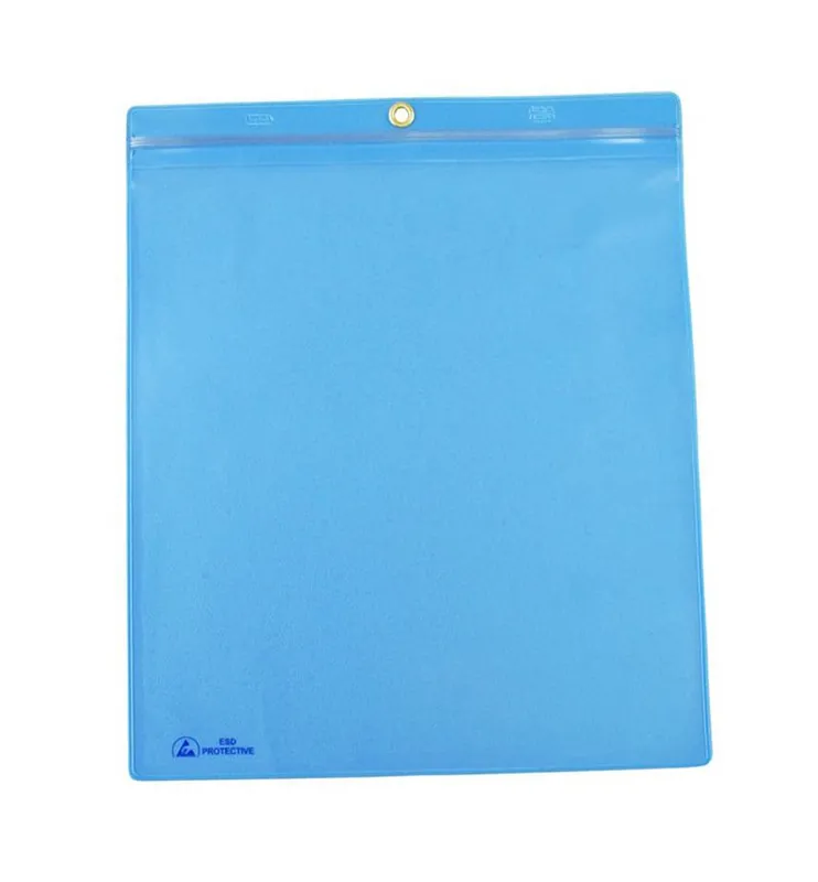 Menda 34453 Dissipative ESD-Safe Shop Traveler with Zip Top, Blue, 10" x 12" (Pack of 10)