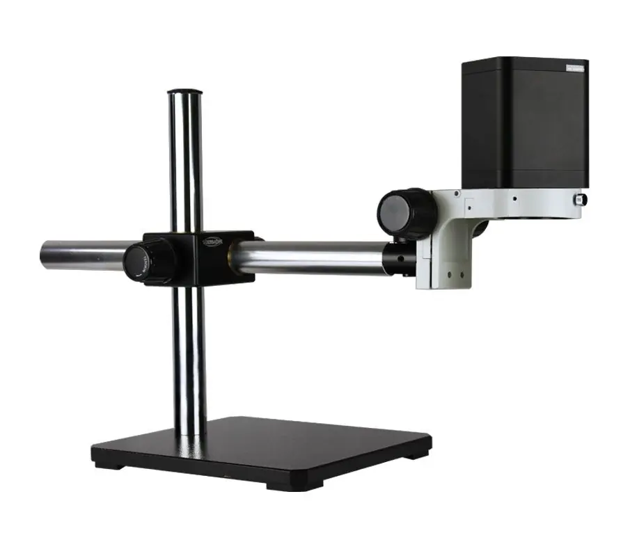 Scienscope MAC-PK5D-A1-4K 4K All-One Camera Digital Video Inspection System with Diffused LED Ring Light, Dual Arm Ball-Bearing Boom Stand, & 28" LCD Monitor