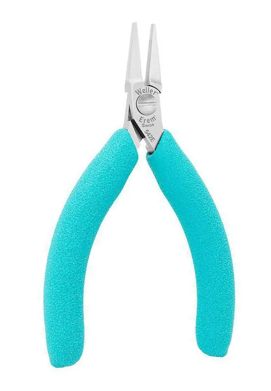 Erem 542E ESD-Safe Flat Nose Pliers with Smooth Jaw & Ergonomic Handles, 4.75" OAL